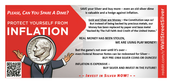 Spare A Dime Sticker - 3.75x8