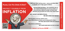 Spare A Dime Sticker - 3.75x8