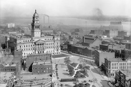 Aerial of Wayne County Building (1903)