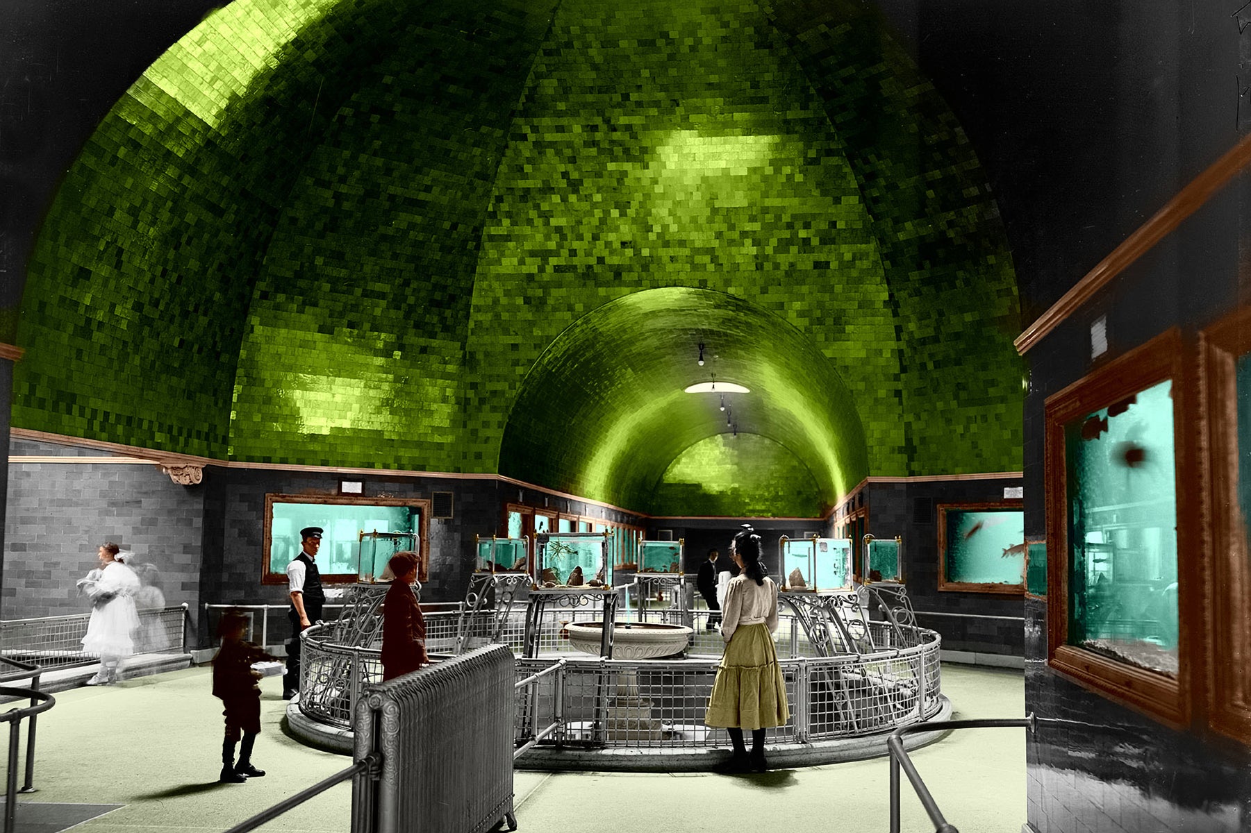 Belle Isle Aquarium in Colour (1905)