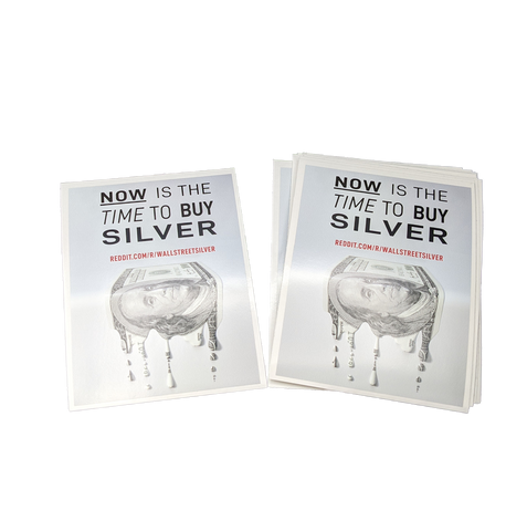 Image of Melting USD - Buy Silver Sticker