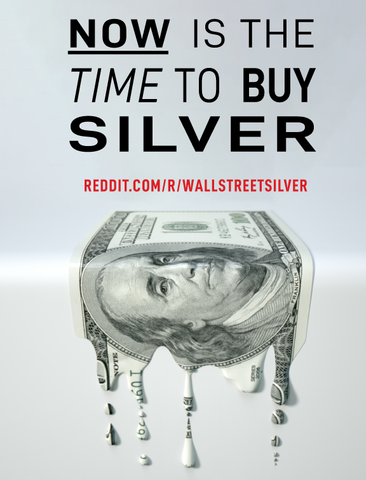 Image of Melting USD - Buy Silver Sticker