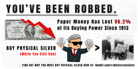 You've Been Robbed - USA Sticker