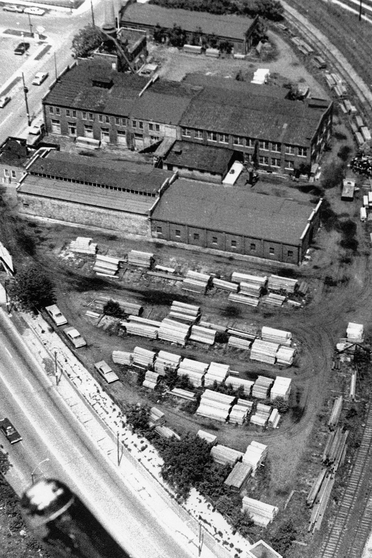 Aerial of Walkerville Lumber - Walkerville
