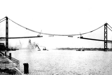 Building the Ambassador Bridge (1927)